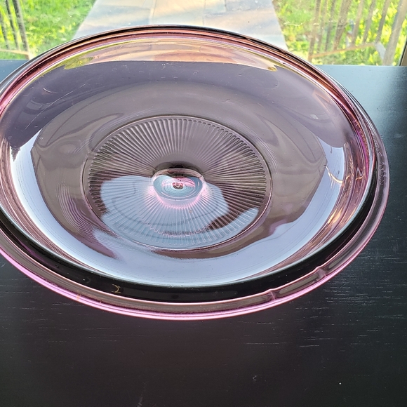 Vintage Pyrex/Corning #27/V2/5Cup Cranberry Purple Glass Cookware Lid Only - Picture 5 of 14
